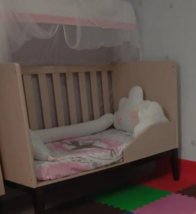 Quarto completo: Guarda Roupa + Cômoda+berço Reller + Colchão Baby Polar - Foto 6