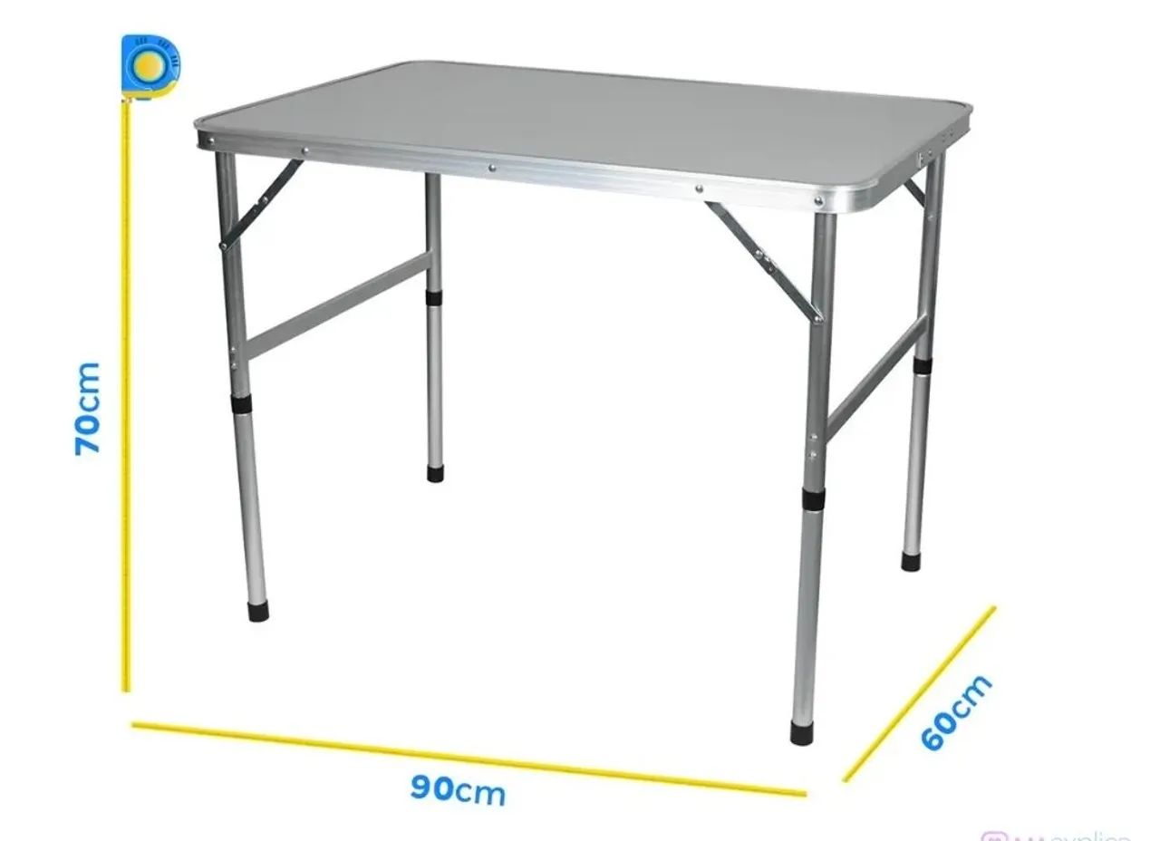 Mesa dobrável alumínio MDF 90x60 - Foto 2