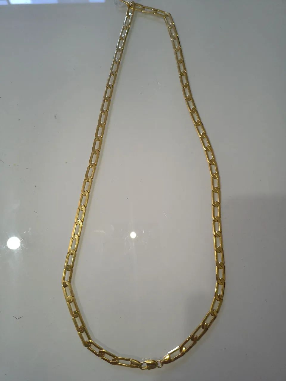 Colar masculino folheado em ouro 