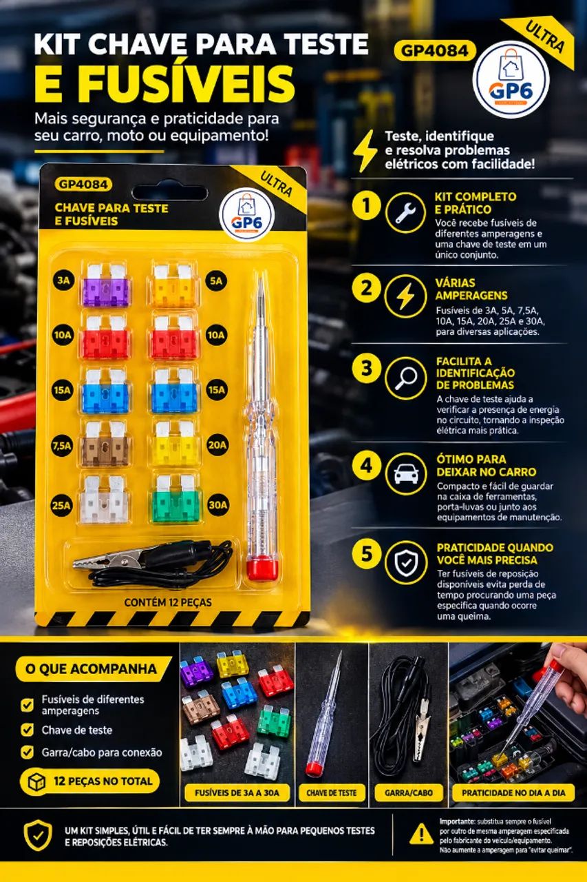 Chave para Teste e Fusíveis  GP4084 Ultra