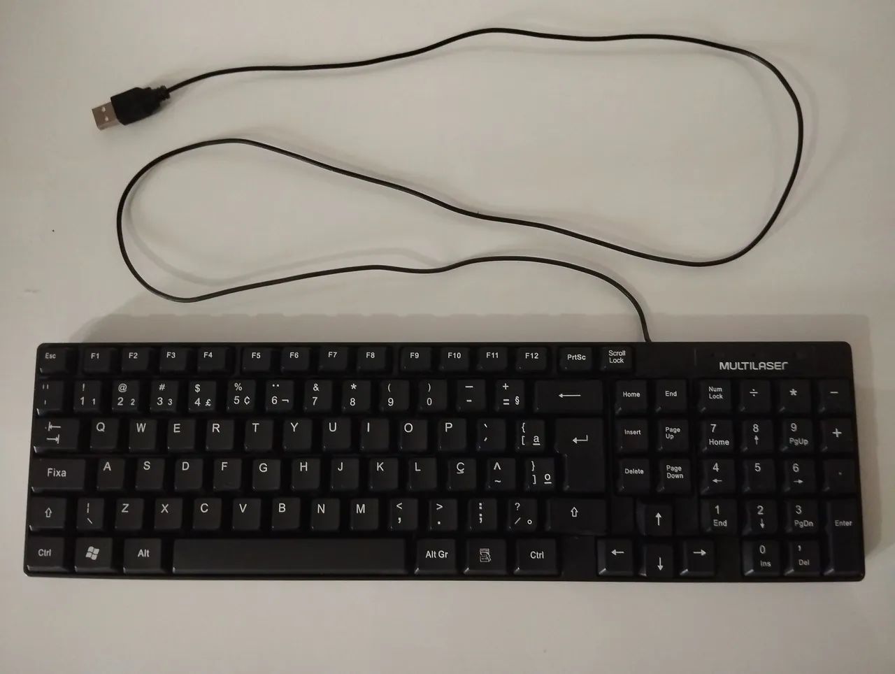 Teclado USB Multilaser com Numérico - Conservado