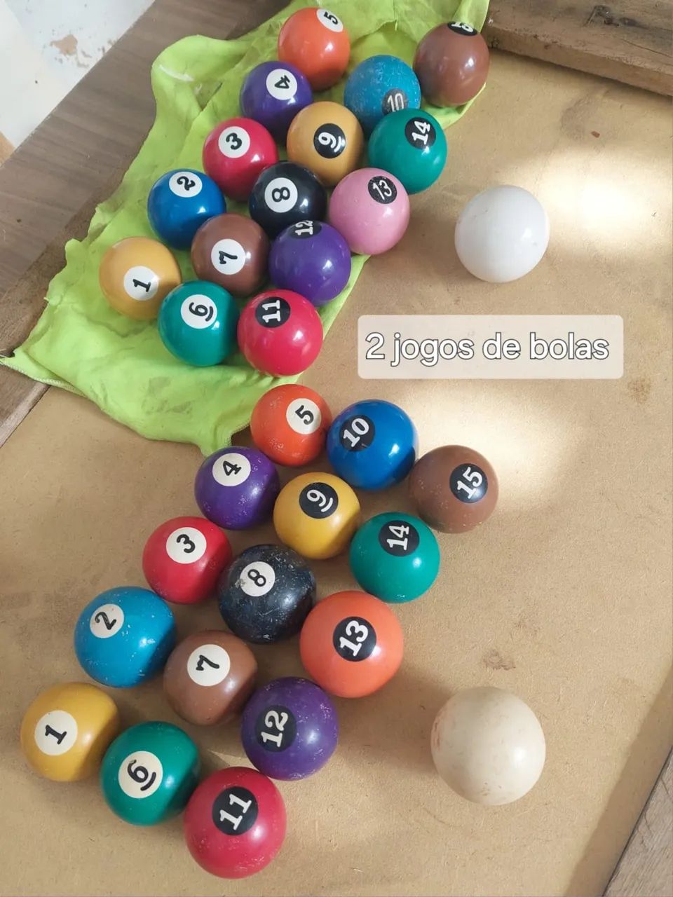 Taco de sinuca e jogo de bolas - Foto 2
