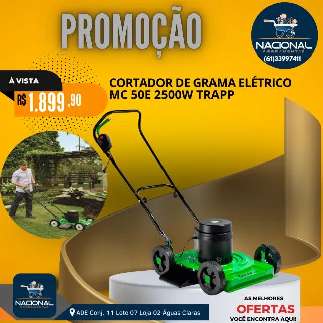 Cortador Grama 2500 Watts Corte 48cm Mc50e Trapp Cor Verde/Preto