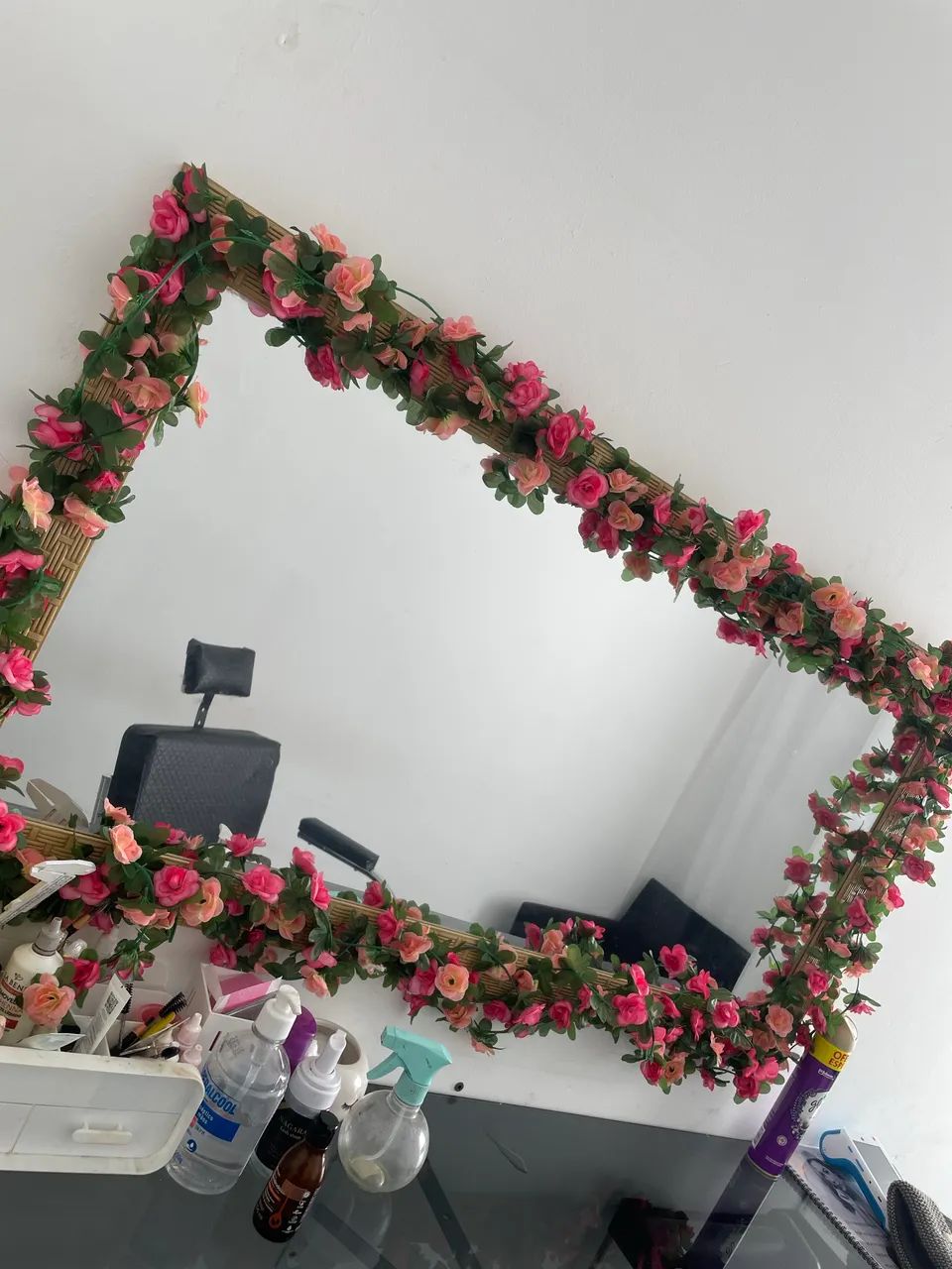 Espelho decorado e prateleira  - Foto 2