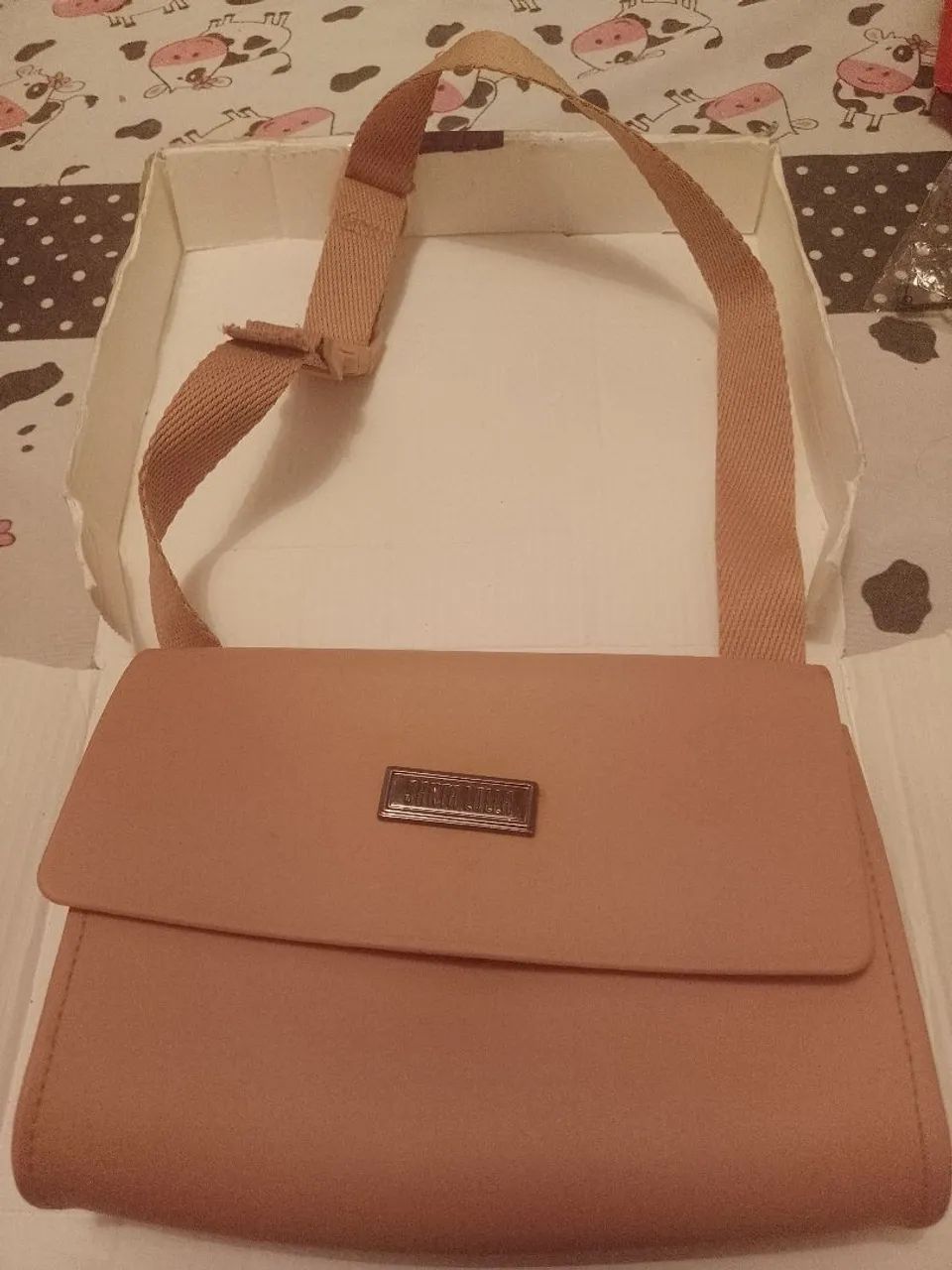 Bolsa laranja com creme - Foto 4