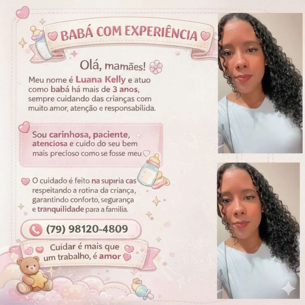 Babá 3anos de experiência