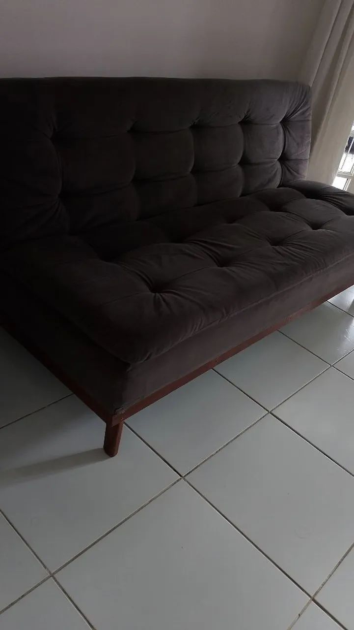 Sofá cama estrutura em madeira 
