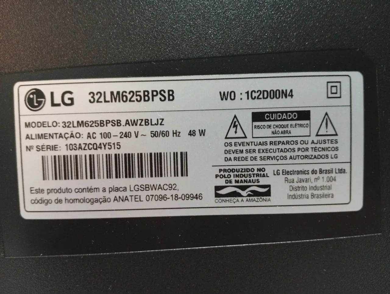 Smartv 32 polegadas com tela trincada...para retirada de peças  - Foto 3