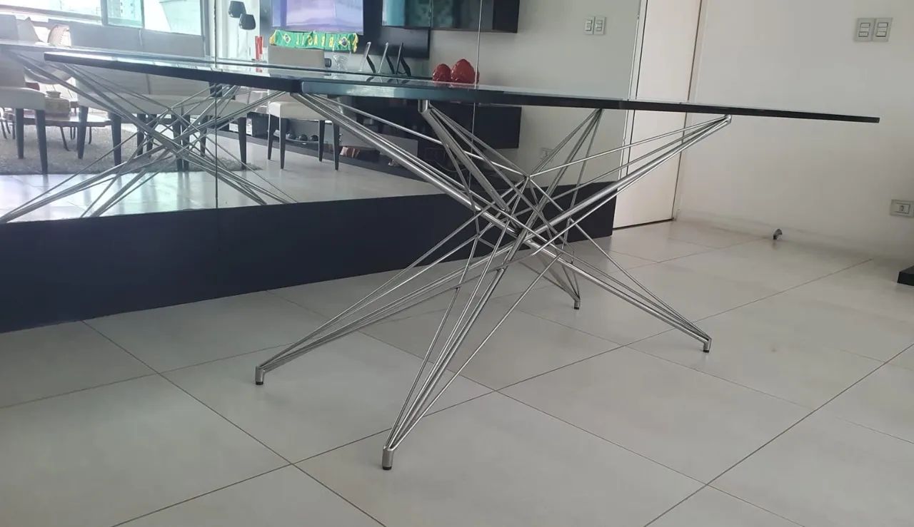 Mesa de Vidro com Base estrela - Foto 2