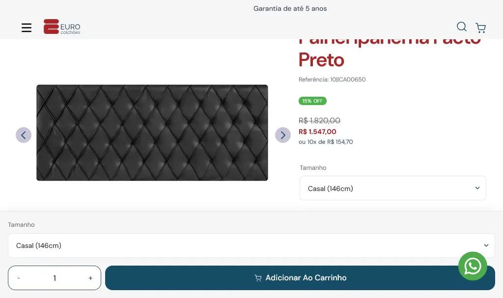 Cabeceira Painel em Couro - Foto 3