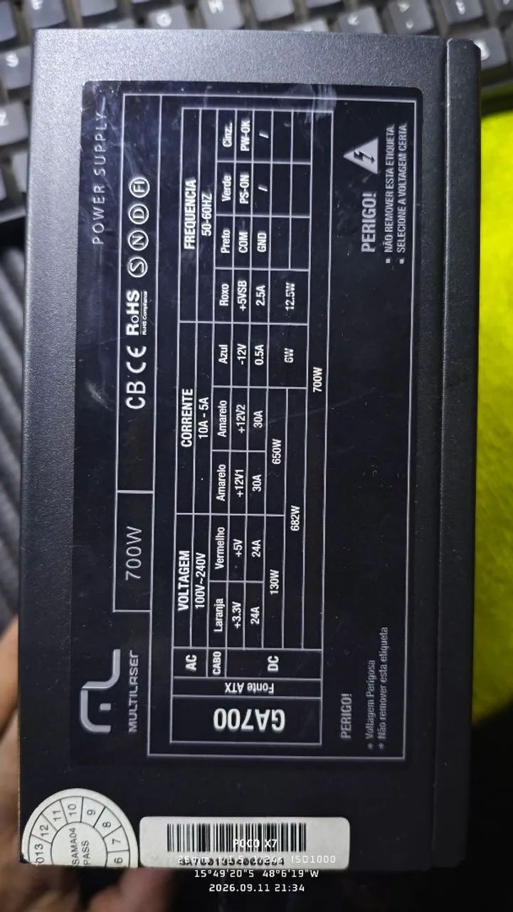 Fonte ATX Gamer GA 700w - Foto 3