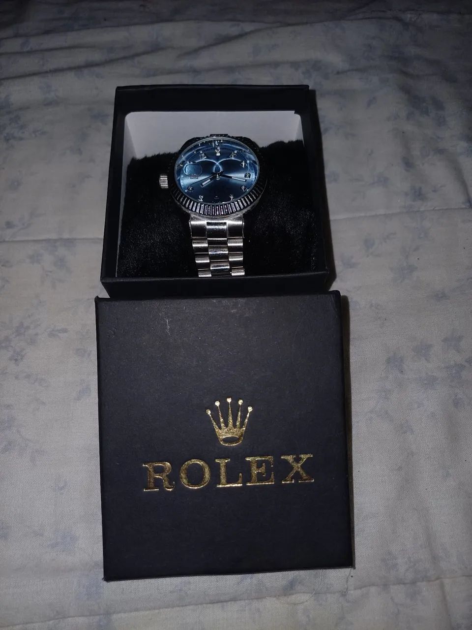 RELÓGIO MASCULINO PRATA/AZUL - Foto 2