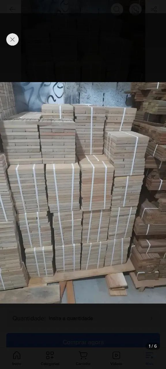 Lote piso de madeira taco Tauari 30mt2