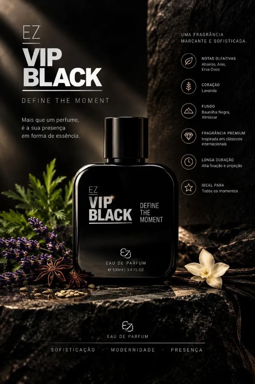 Perfume Ez vip black ( 100ml ) - Foto 4