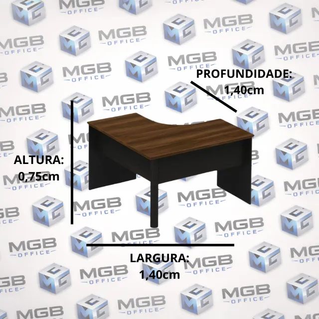 Mesa de Escritório Angular - 0,75x1,40x1,40 - (ENTREGAS EM ATÉ 24h)!! - Foto 2
