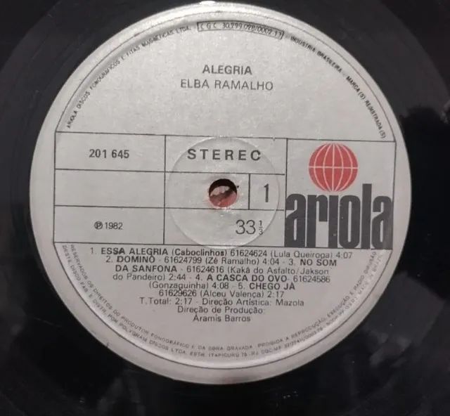 LP ELBA RAMALHO - Alegria (1982) - Foto 3