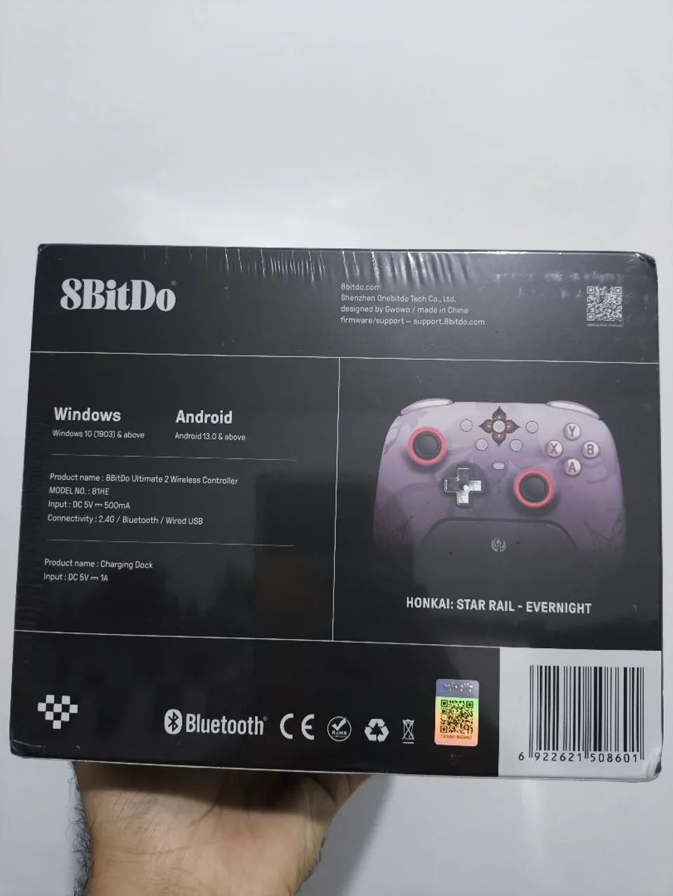 Controle 8Bitdo Ultimate 2 Honkai Evernight roxo (LACRADO) - Foto 2