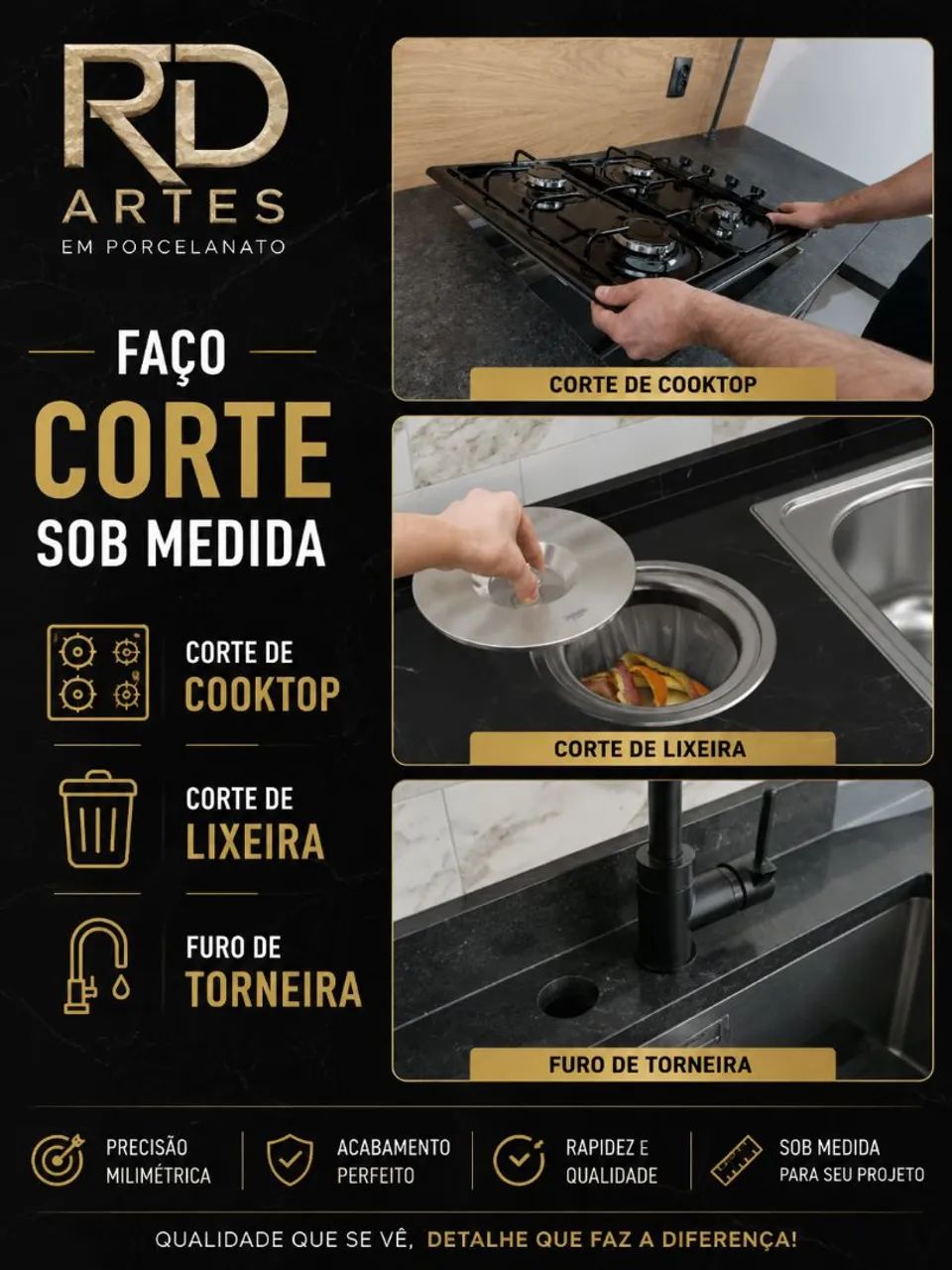 Instalação de Cooktop e outros