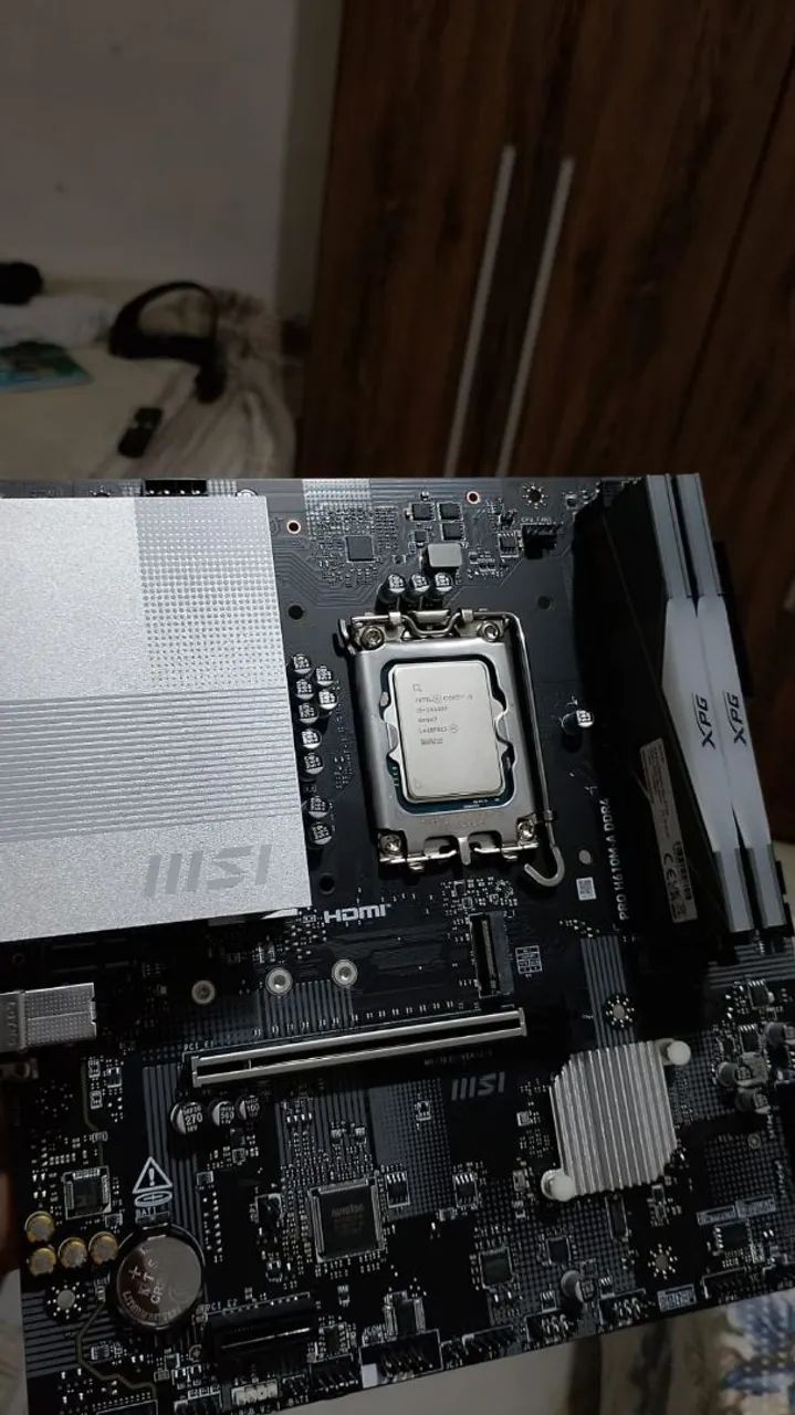 Kit placa mãe e processador, memória 