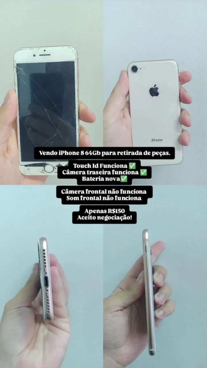 iphone 8 64gb retirada de peças
