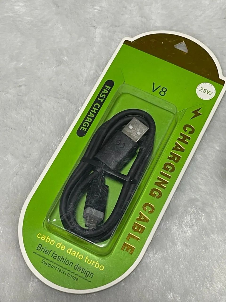 Cabo Micro USB V8 USB A Reforçado Compatível Samsung Motorola Xiaomi - Foto 2