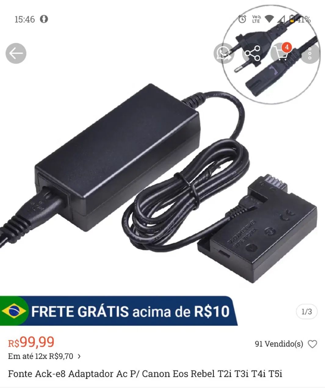 CANON T2I COMPLETA ACEITO PROPOSTAS  - Foto 6