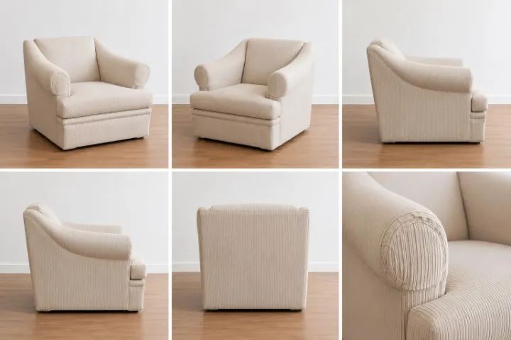 PAR DE POLTRONAS CLÁSSICAS LISTRADAS - Foto 2