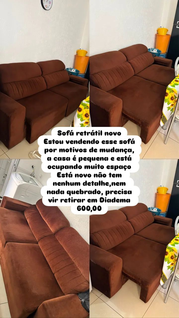 Sofá retrátil novo 