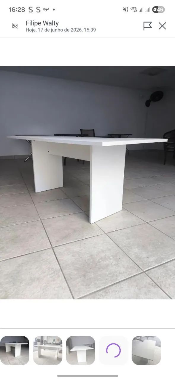 Mesa branca 1,80m por 80cm