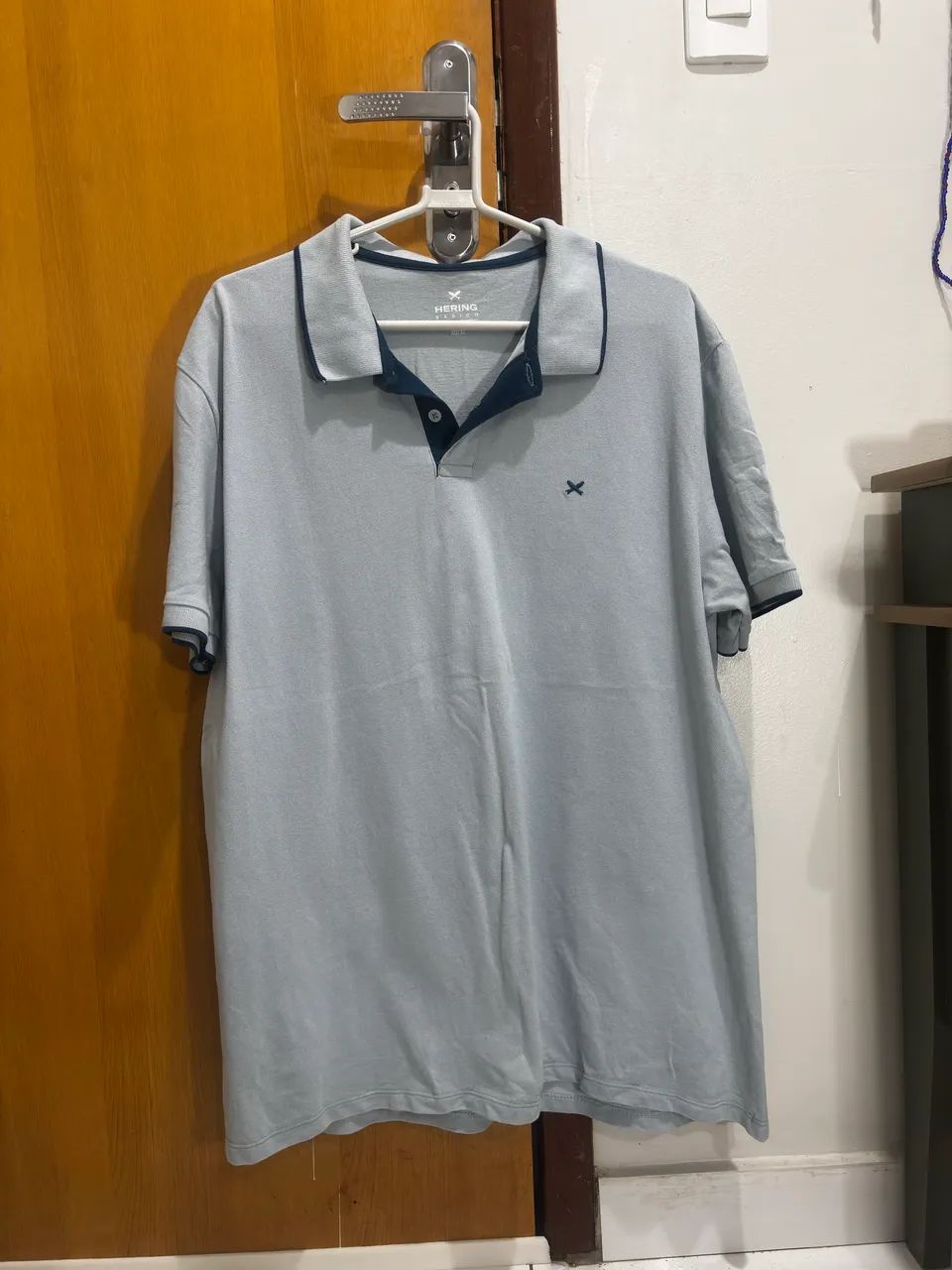 Camisa Polo Hering Azul  - Foto 2