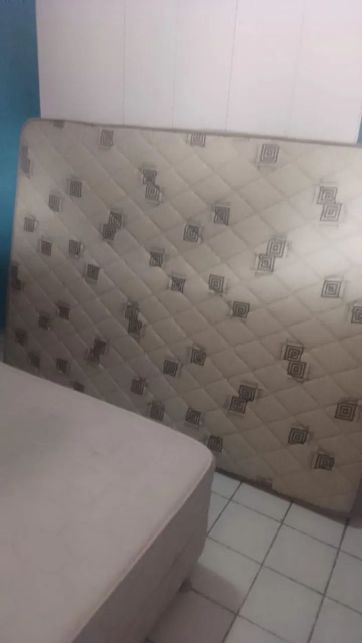 Cama box casal com colchão e cabiceira  - Foto 3