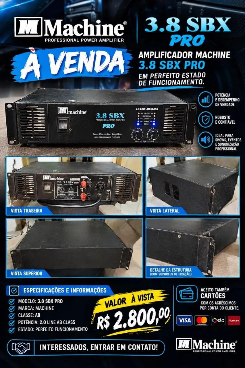 AMPLIFICADOR MACHINE 3.8 SBX PRO