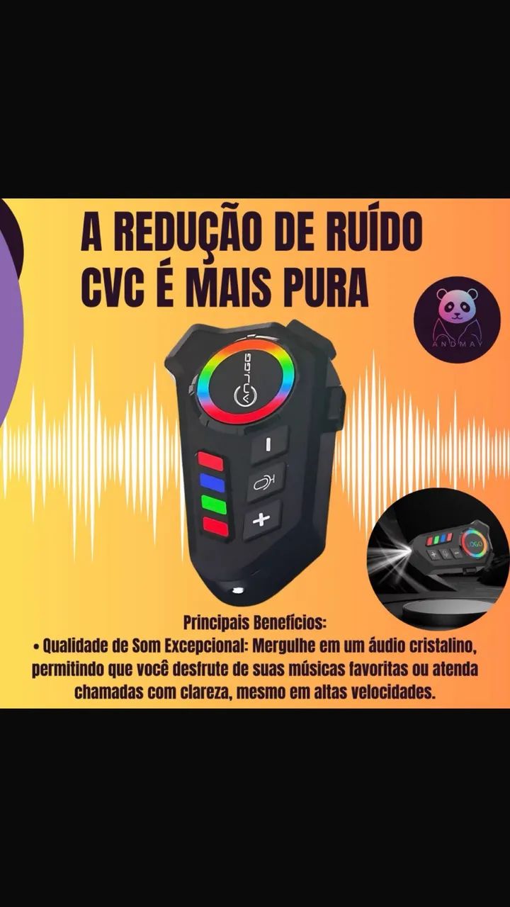Fone bluetooth para capacete - Foto 4