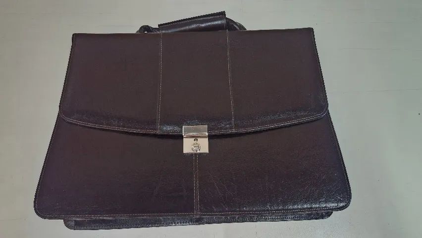 Bolsa Pasta executiva social em couro