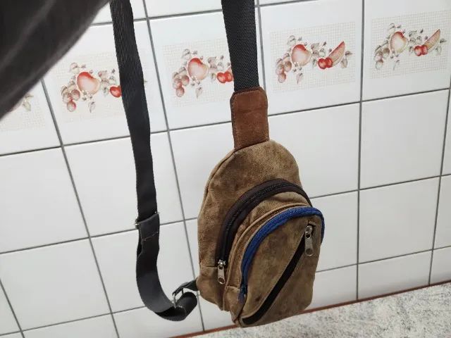 Bolsa transversal de ombro couro - Foto 2