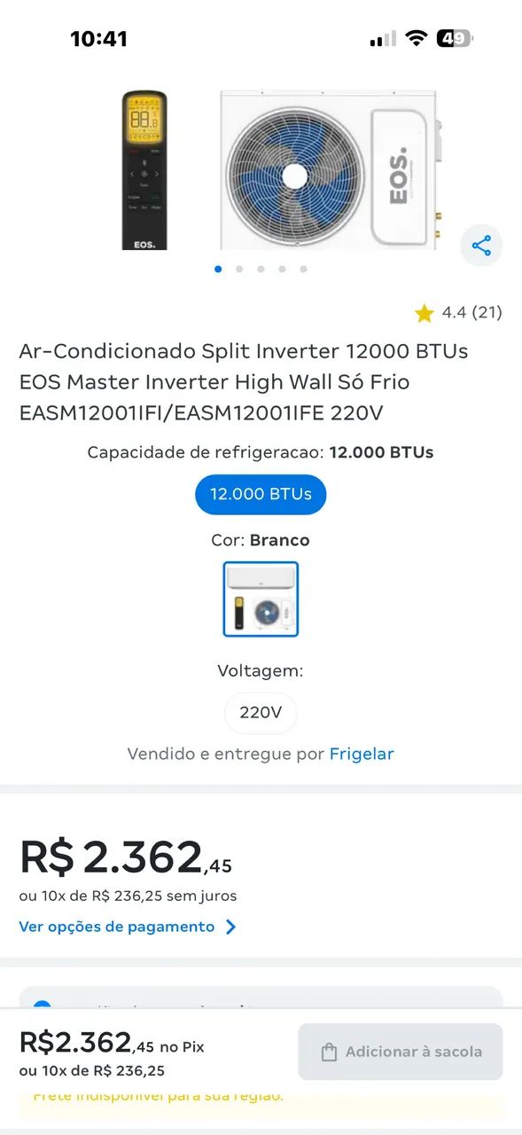 Ar condicionado EOS 12bt - Foto 5
