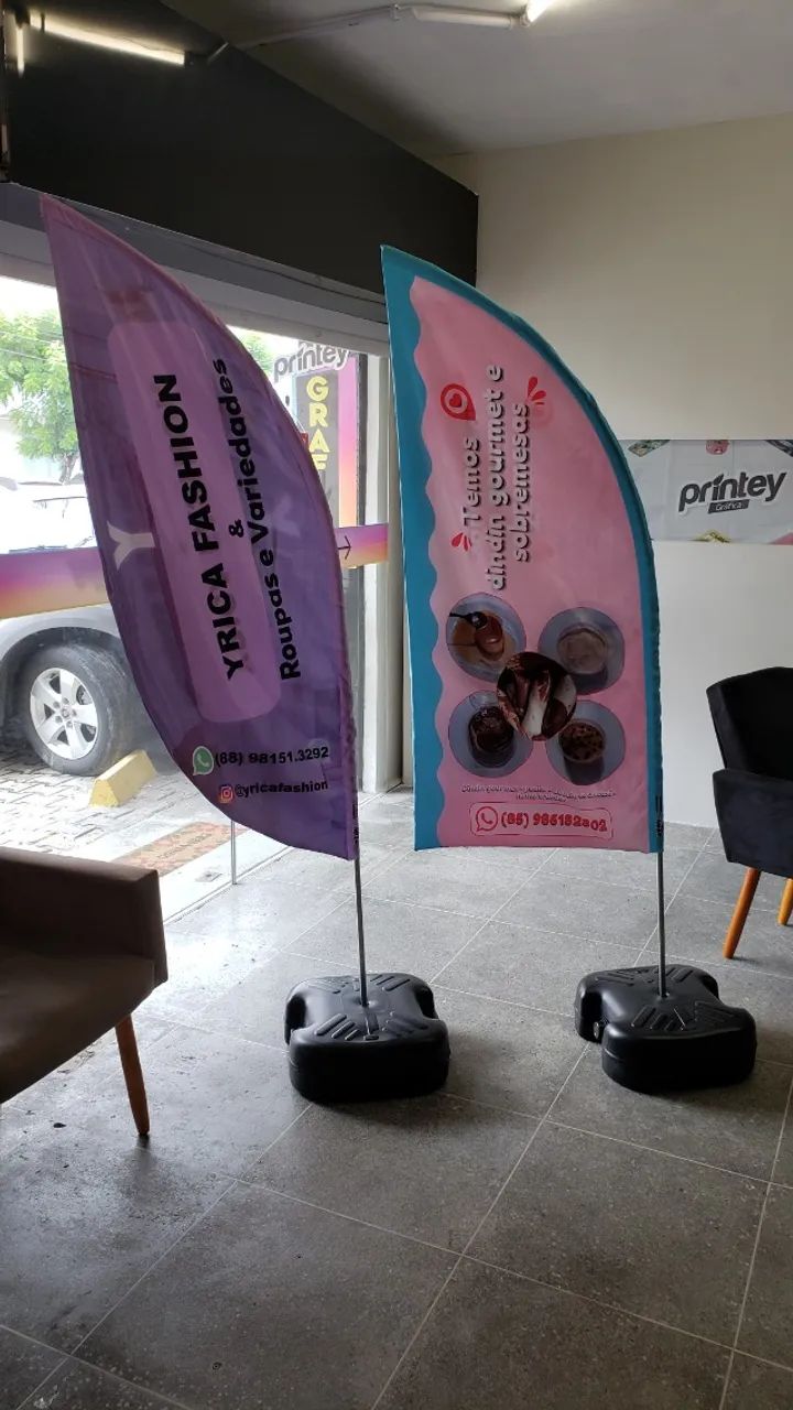Wind banner para divulgação bandeiras personalizadas - Foto 4