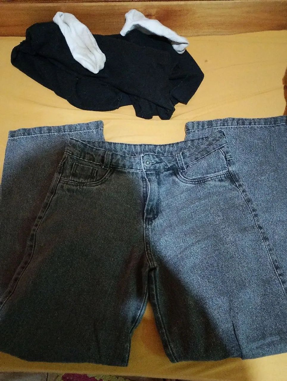 calça wide leg 14 chumbo  - Foto 2