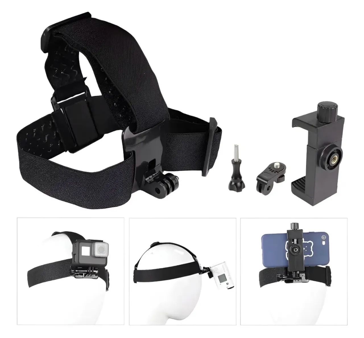 Suporte de cabeça para Gopro e celular  - Foto 2