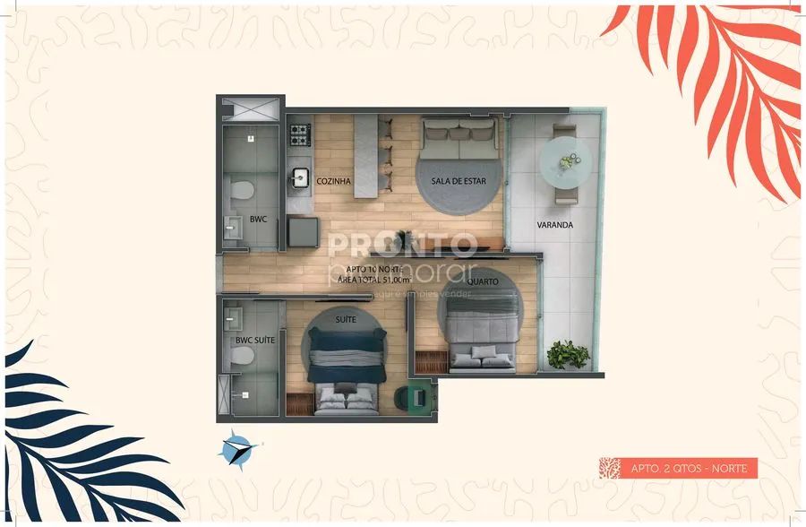 Apartamento com 2 quartos em Tamandare - Foto 3