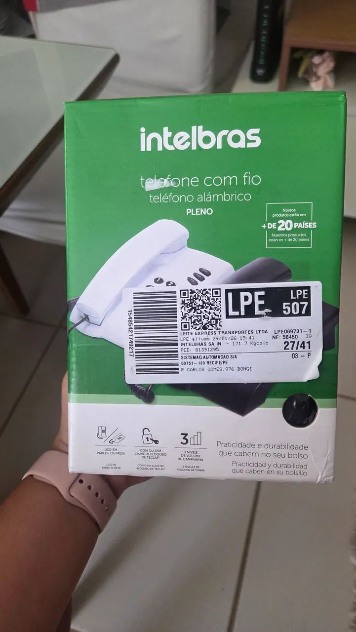 Telefone Com Fio Intelbras Pleno Preto - Foto 4