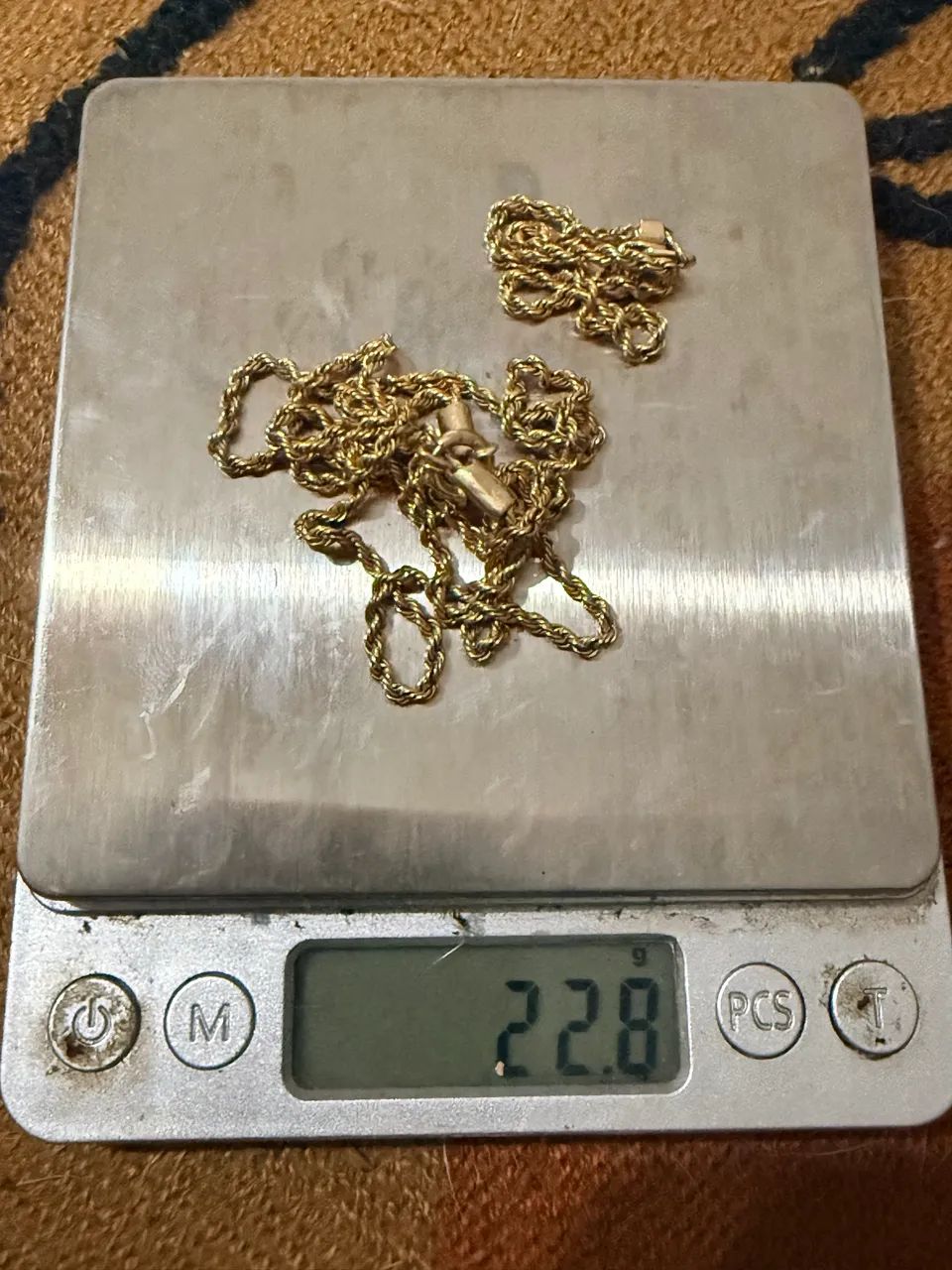 Conjunto cordão e pulseira ouro 18k - Foto 2