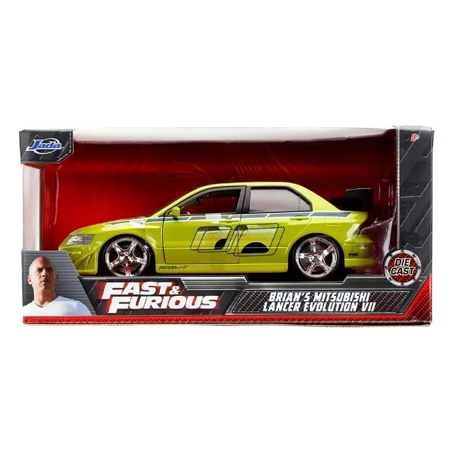 MINIATURA DE CARRO JADA FAST & FURIOUS - BRIAN'S MITSUBISHI LANCER EVOLUTION VII - ESCALA  - Foto 4