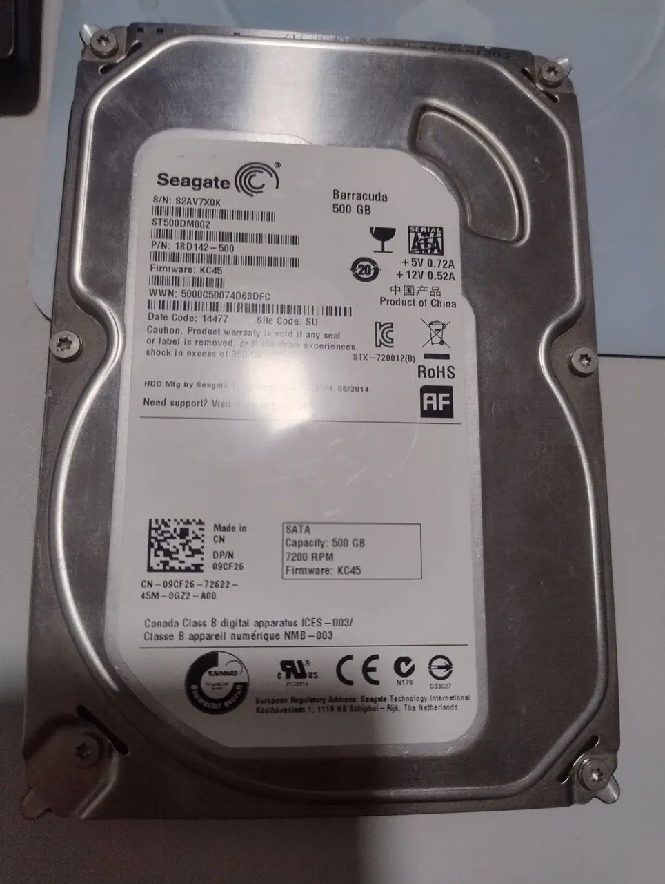 HD Seagate de 500 GB 