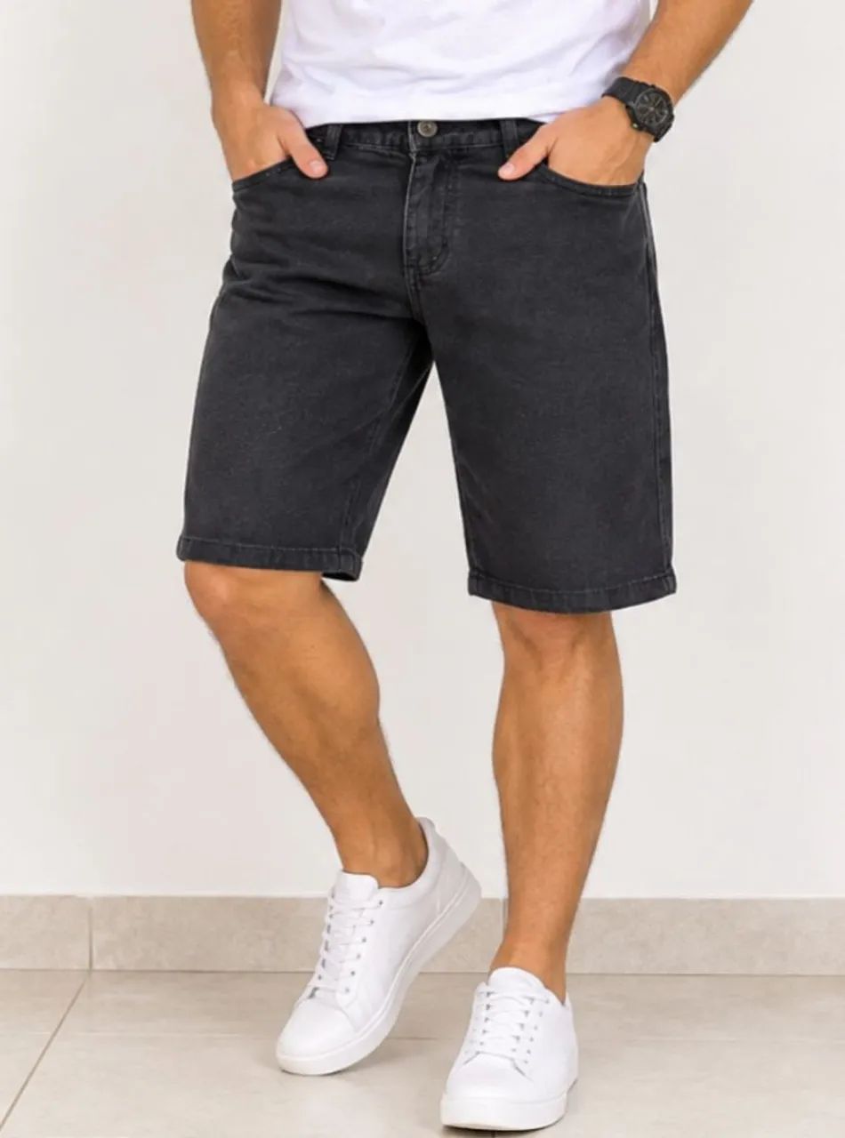 Bermuda Masculina Preta 36