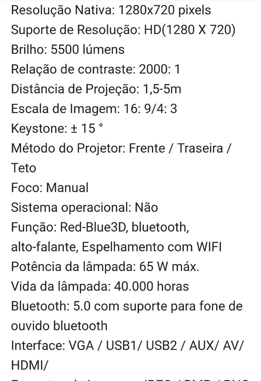Projetor mais tela retrátil  - Foto 3