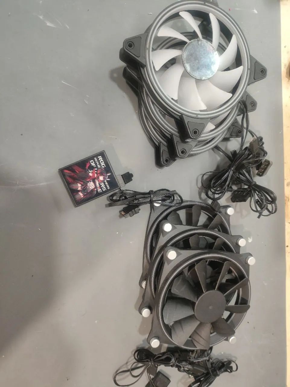 Kit x6 cooler gamer ARGB + controladora ROG - Foto 2