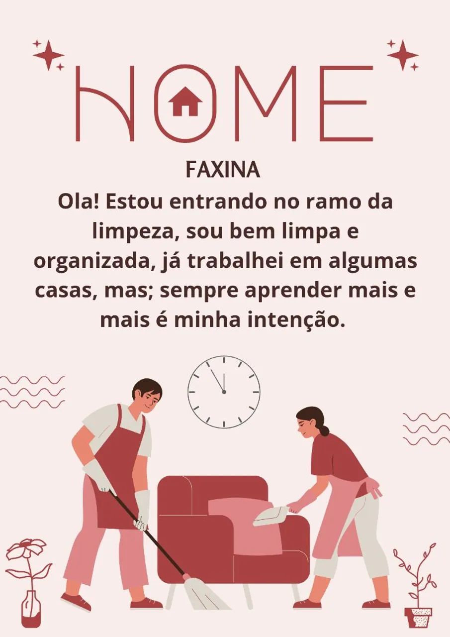 FAXINA/LIMPEZA EM GERAL 