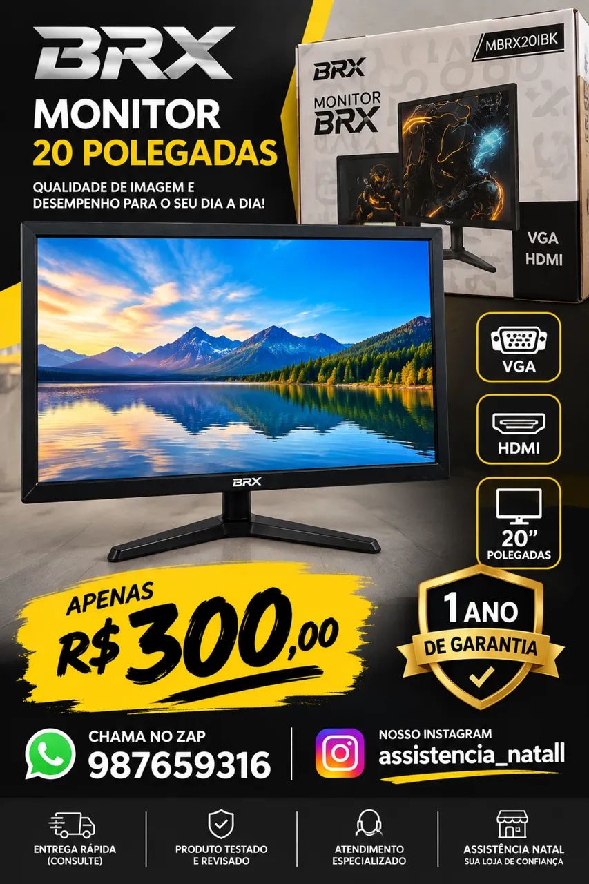 Monitor 20 polegadas zero