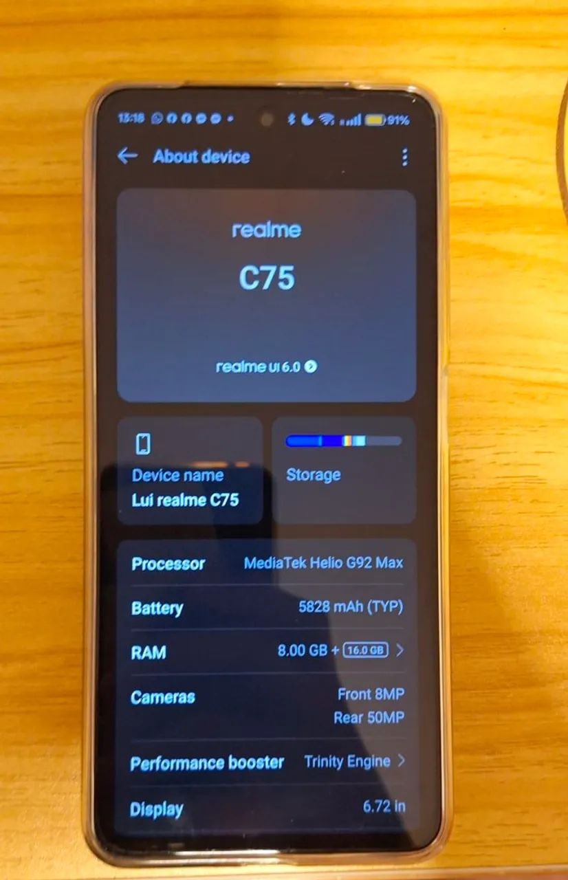 Smartphone Realme C75 256Gb, 8Gb ram com NFC - Foto 2